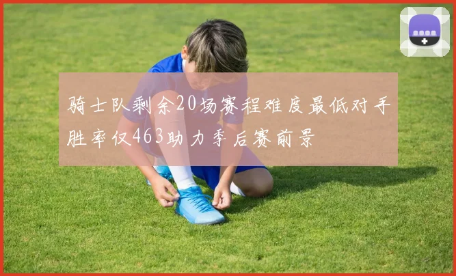 骑士队剩余20场赛程难度最低对手胜率仅463助力季后赛前景